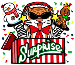 Christmas Edition Santa Tiger & friends sticker #8814479