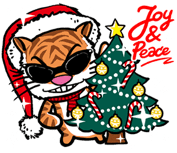 Christmas Edition Santa Tiger & friends sticker #8814481