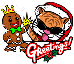 Christmas Edition Santa Tiger & friends sticker #8814482