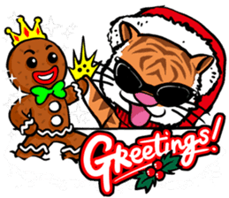 Christmas Edition Santa Tiger & friends sticker #8814482