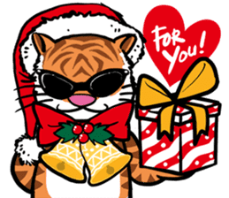 Christmas Edition Santa Tiger & friends sticker #8814484