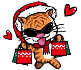 Christmas Edition Santa Tiger & friends sticker #8814486