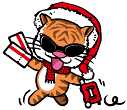 Christmas Edition Santa Tiger & friends sticker #8814487