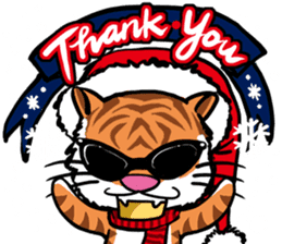 Christmas Edition Santa Tiger & friends sticker #8814488