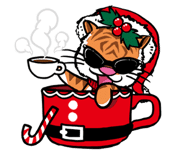 Christmas Edition Santa Tiger & friends sticker #8814489