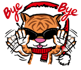 Christmas Edition Santa Tiger & friends sticker #8814491