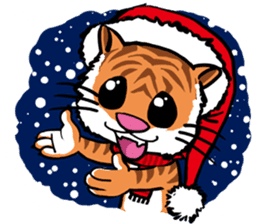 Christmas Edition Santa Tiger & friends sticker #8814492