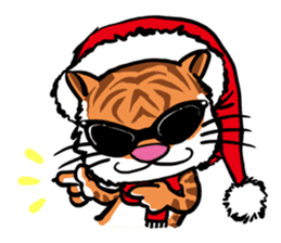 Christmas Edition Santa Tiger & friends sticker #8814493