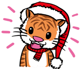 Christmas Edition Santa Tiger & friends sticker #8814494
