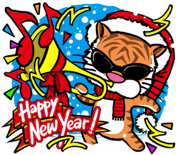 Christmas Edition Santa Tiger & friends sticker #8814496