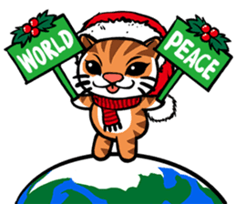 Christmas Edition Santa Tiger & friends sticker #8814497