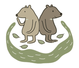 Bears in the forest sticker #8814799