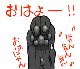 Black cat paw sticker #8815018