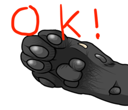 Black cat paw sticker #8815024