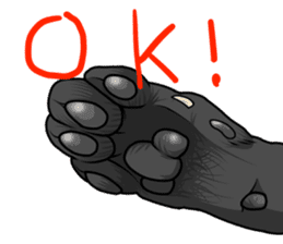 Black cat paw sticker #8815024