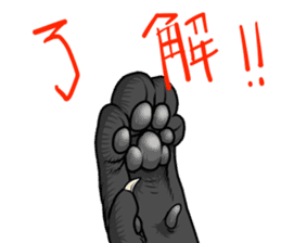 Black cat paw sticker #8815027