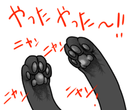 Black cat paw sticker #8815036