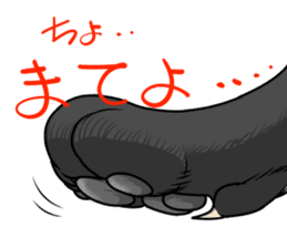 Black cat paw sticker #8815050