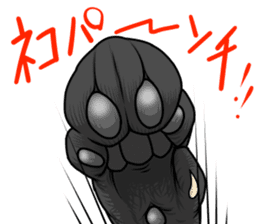 Black cat paw sticker #8815053