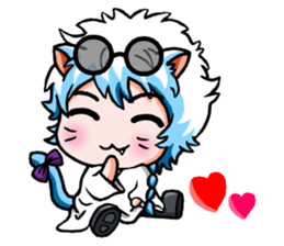 White robes cat sticker #8815224