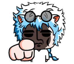 White robes cat sticker #8815226