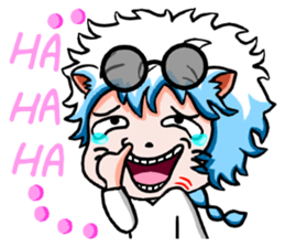 White robes cat sticker #8815228