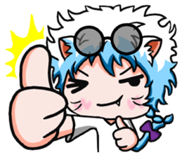 White robes cat sticker #8815230