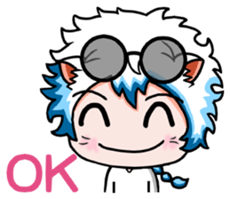 White robes cat sticker #8815232