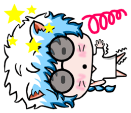 White robes cat sticker #8815233