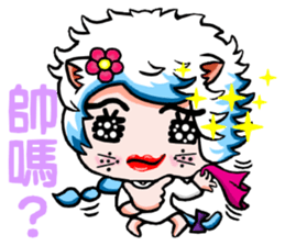 White robes cat sticker #8815235