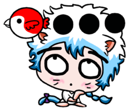 White robes cat sticker #8815237