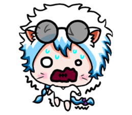 White robes cat sticker #8815238