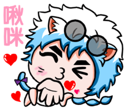 White robes cat sticker #8815239