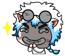 White robes cat sticker #8815240