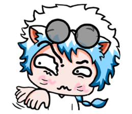 White robes cat sticker #8815241