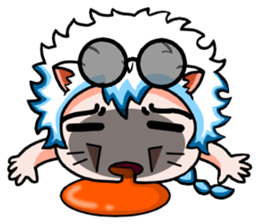 White robes cat sticker #8815244