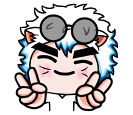 White robes cat sticker #8815248