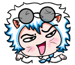 White robes cat sticker #8815249