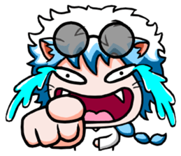 White robes cat sticker #8815250