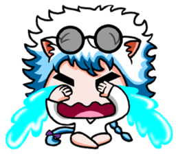 White robes cat sticker #8815254