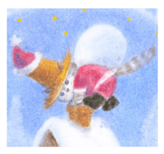 The cat which put on a straw hat English sticker #8815925