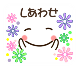 Face and message and flowers (emoticons) sticker #8816144