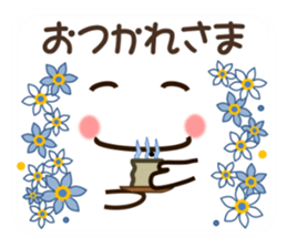 Face and message and flowers (emoticons) sticker #8816151