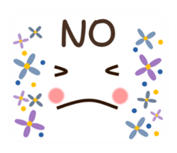 Face and message and flowers (emoticons) sticker #8816154