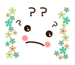 Face and message and flowers (emoticons) sticker #8816157