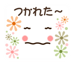 Face and message and flowers (emoticons) sticker #8816159