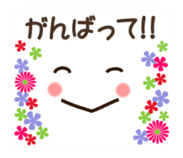 Face and message and flowers (emoticons) sticker #8816168