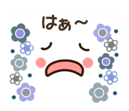 Face and message and flowers (emoticons) sticker #8816172