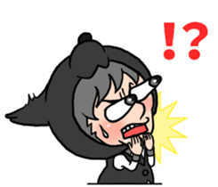 Wolf person story.winter sticker #8816191