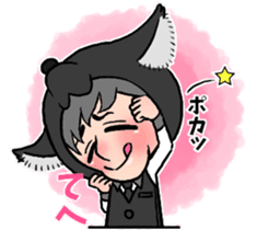 Wolf person story.winter sticker #8816193